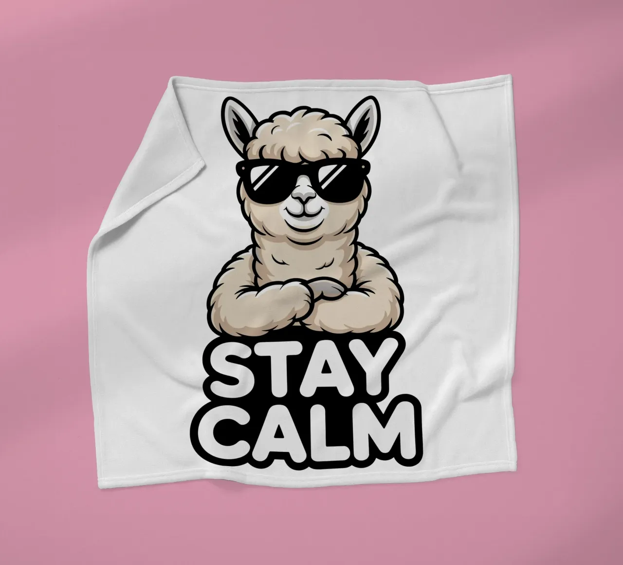 Stay Calm Alpaka fleece blanket by Shirtfantastisch