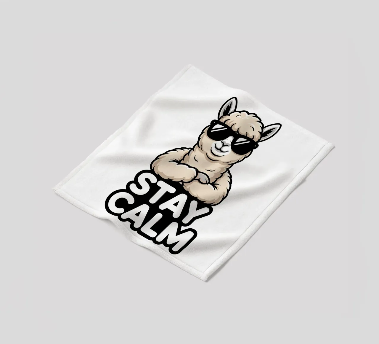 Stay Calm Alpaka fleece blanket by Shirtfantastisch
