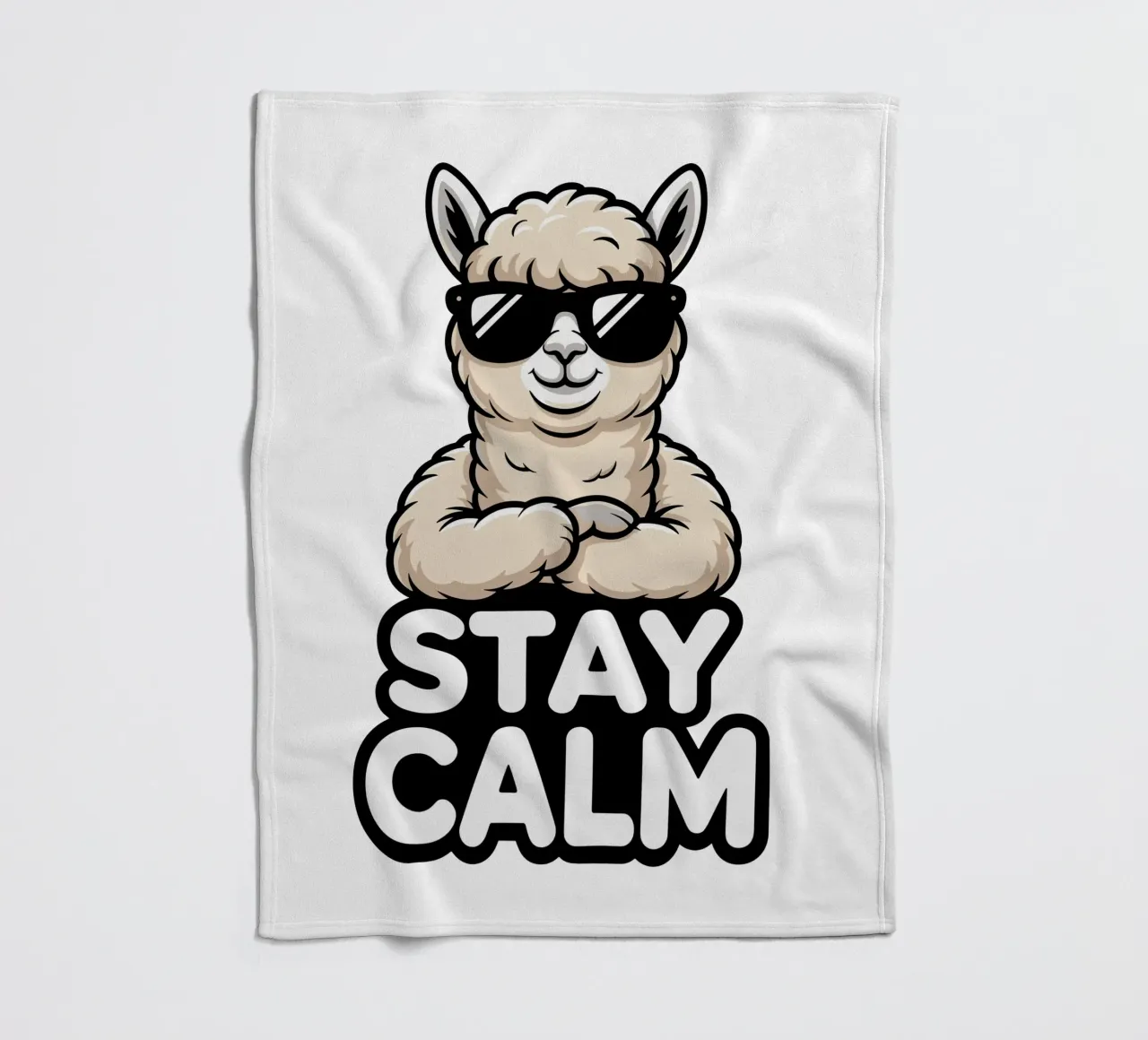Stay Calm Alpaka fleece blanket by Shirtfantastisch