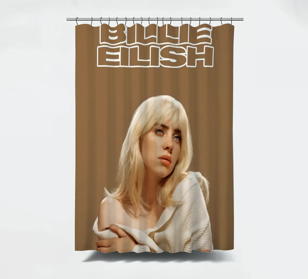 Billie Eilish print 52 shower curtain by AudioLibrary