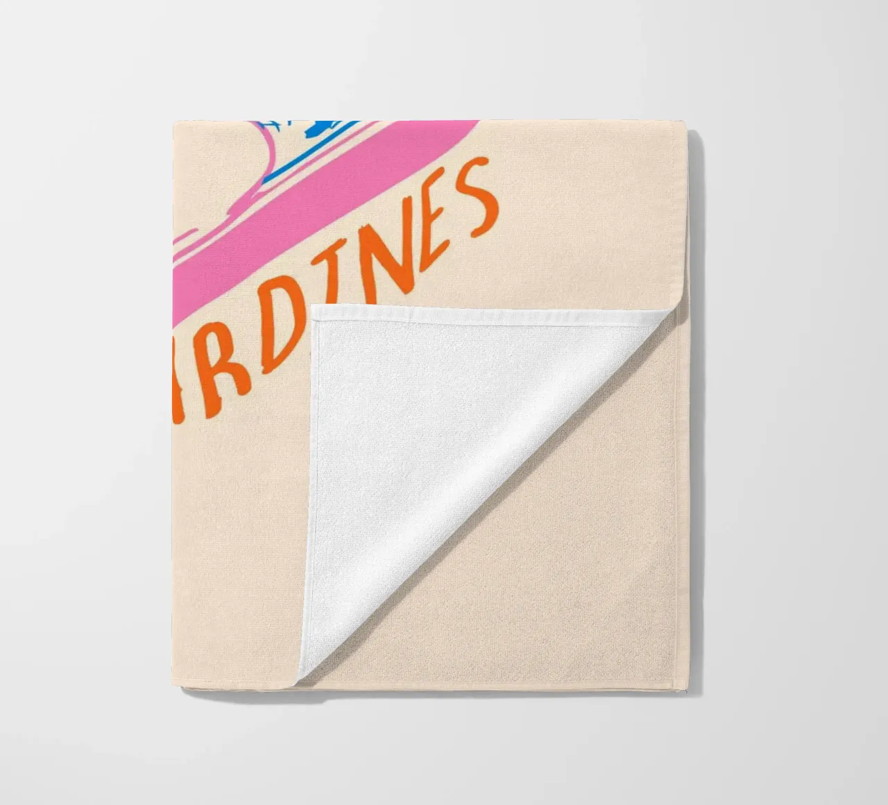 Pastel Sardine Can – Retro Minimalist Food Art telo mare da EDMPROJECT