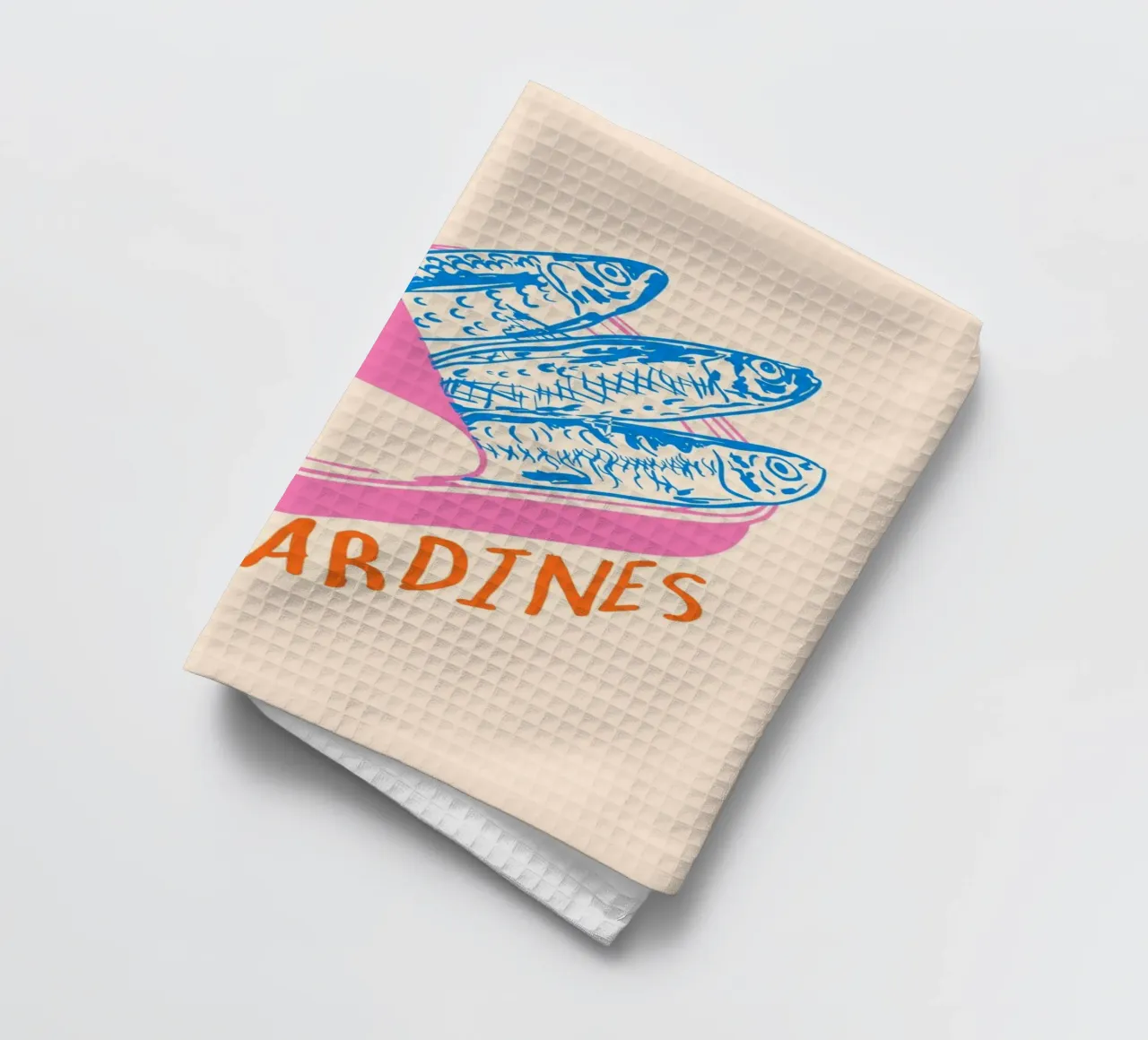 Pastel Sardine Can – Retro Minimalist Food Art canovaccio da cucina da EDMPROJECT