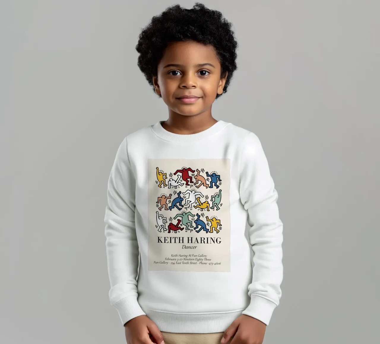 Keith Haring - American painter felpa bambino da Deepness