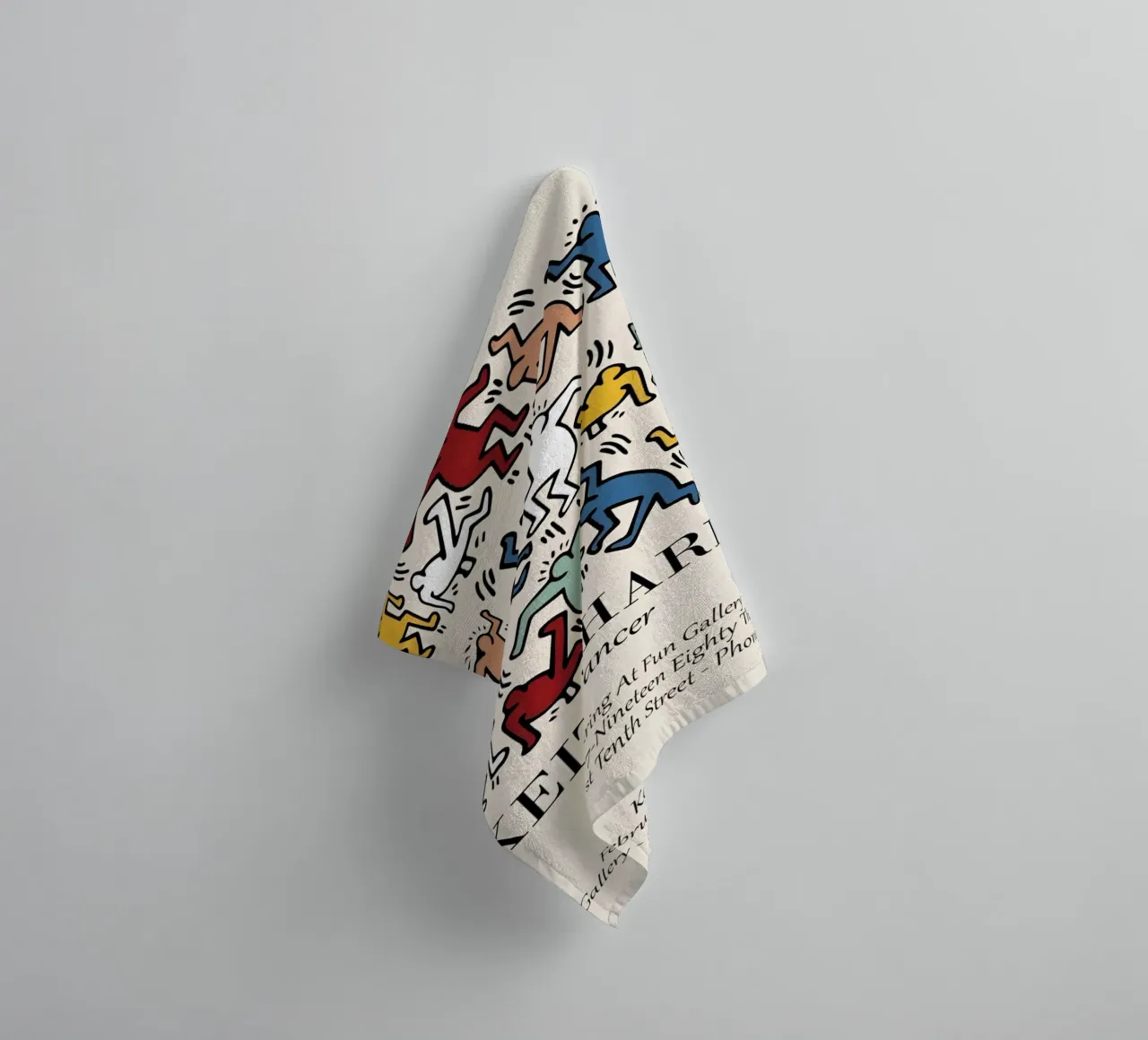 Keith Haring - American painter asciugamano da bagno da Deepness