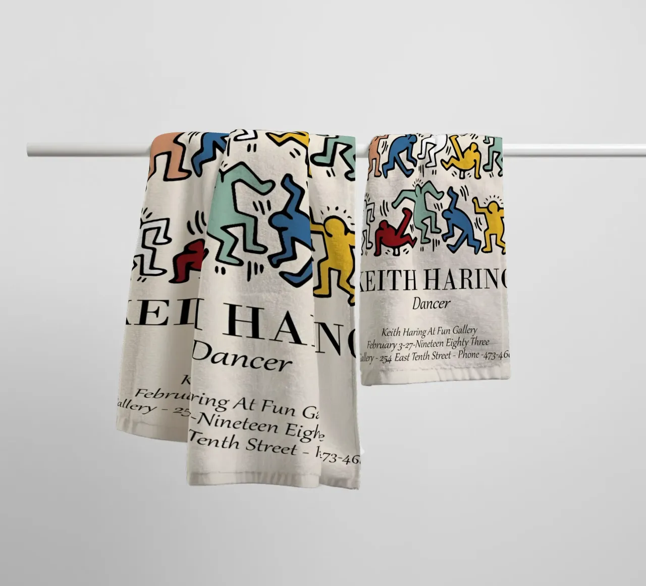 Keith Haring - American painter asciugamano da bagno da Deepness
