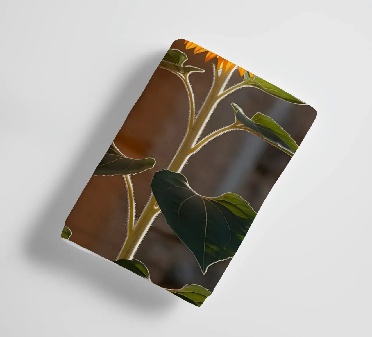 Vibrating sunflower on a hot stone wall towel by Casa Limon