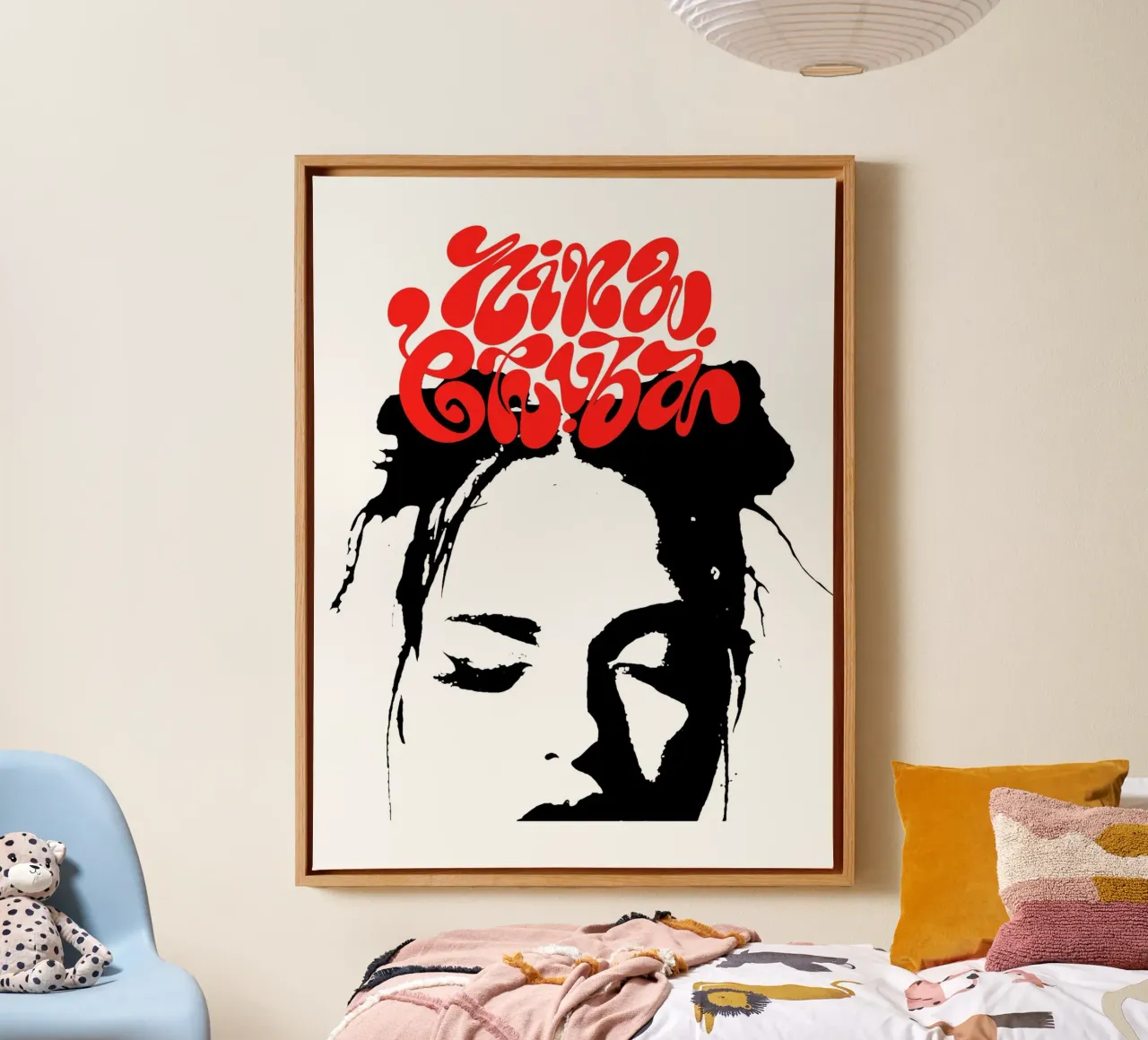 Nina Chuba rosso tela con Cornice a cassetta da AudioLibrary