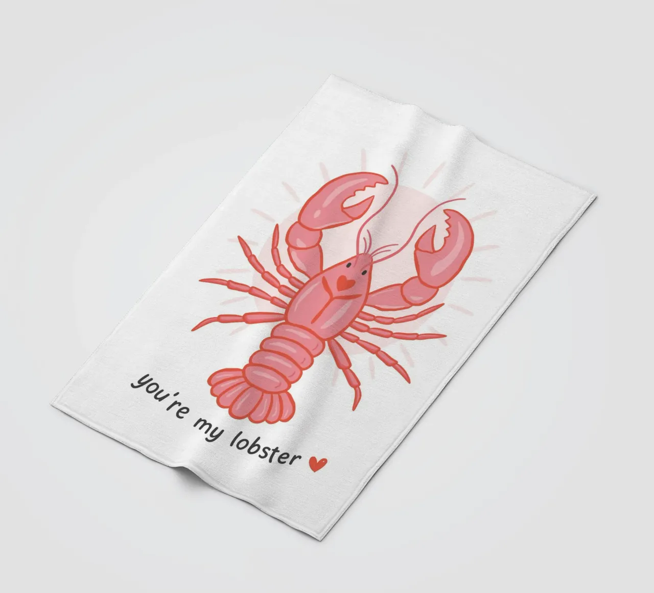 You're my lobster coperta in pile da Vivdesign