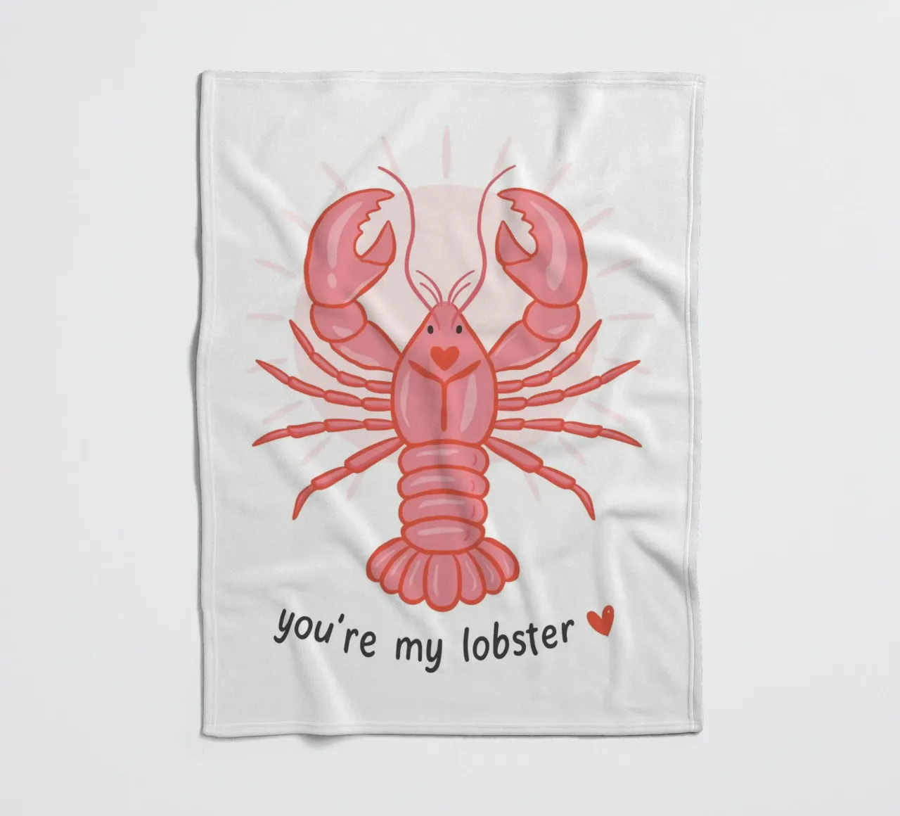 You're my lobster coperta in pile da Vivdesign