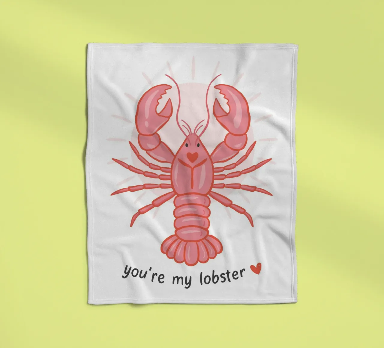 You're my lobster coperta in pile da Vivdesign