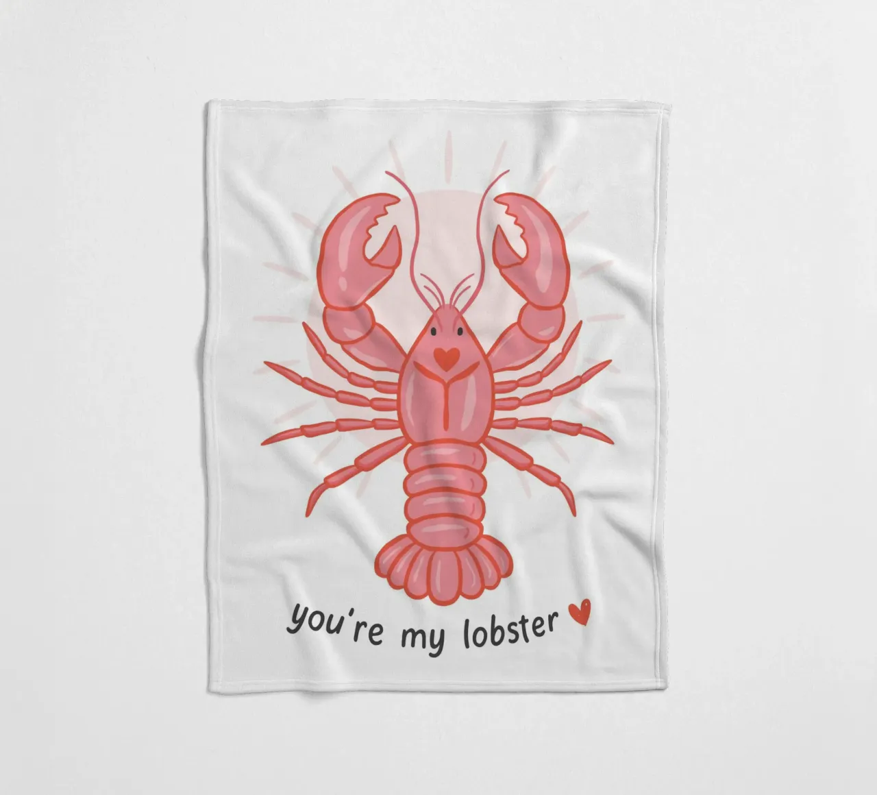 You're my lobster coperta in pile da Vivdesign
