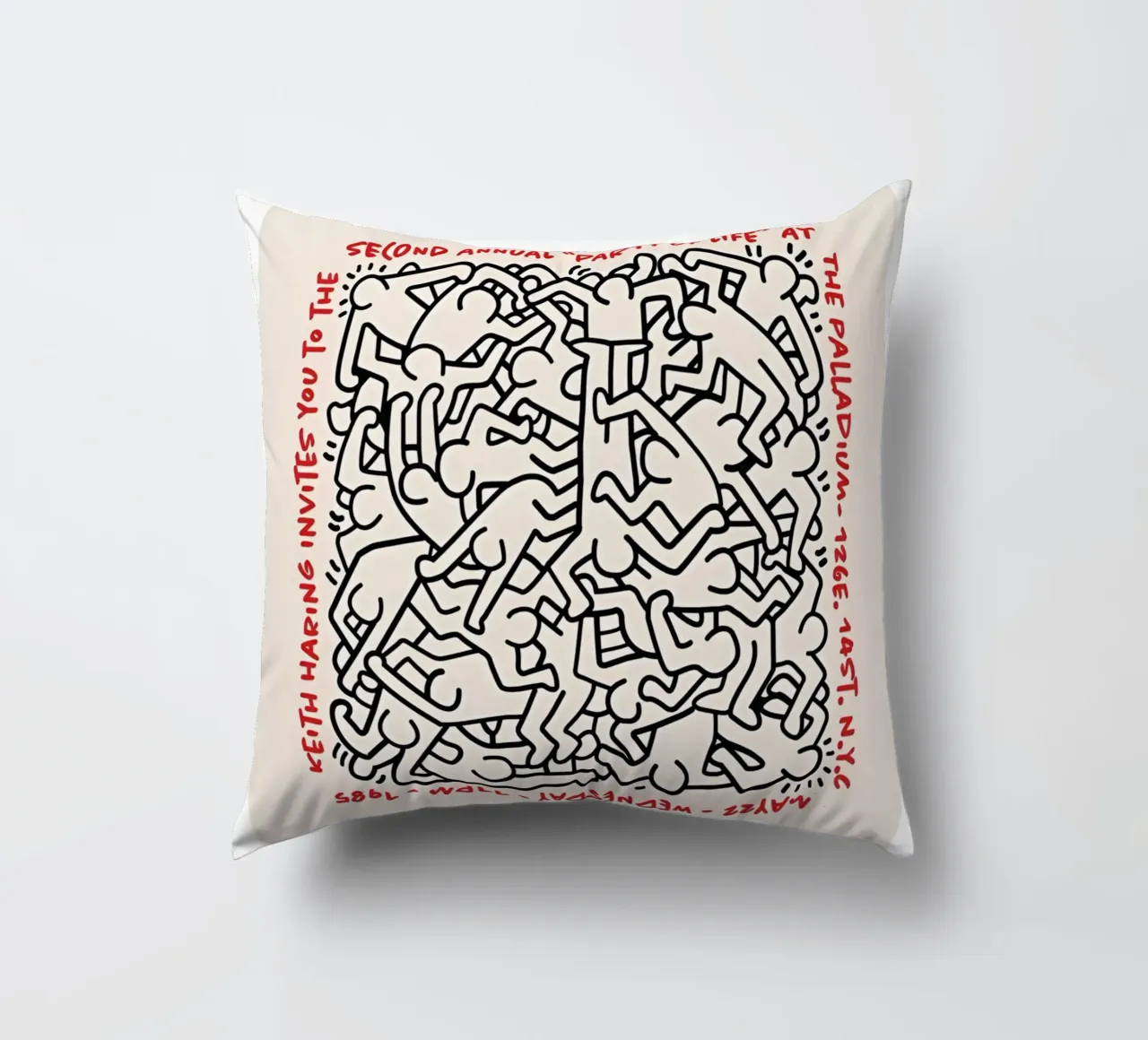 Keith Haring - American Artist decorative cushion by Deepness