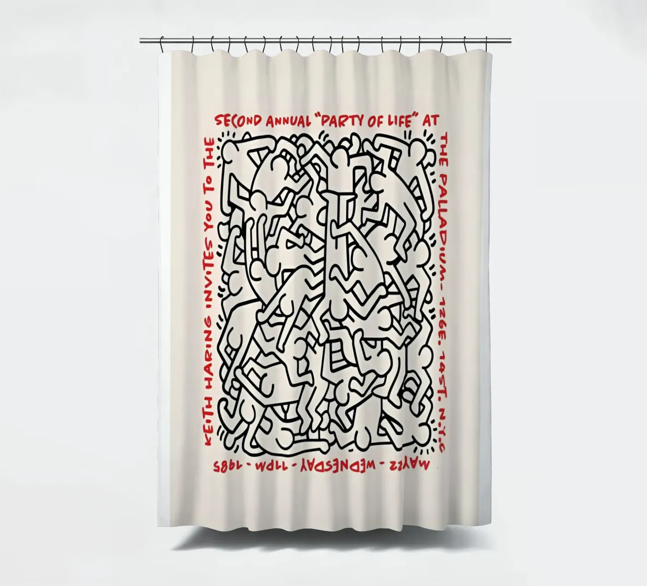 Keith Haring - American Artist shower curtain by Deepness