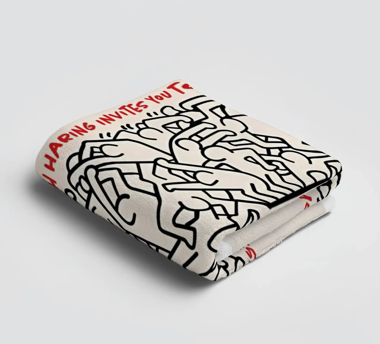 Keith Haring - American Artist towel by Deepness