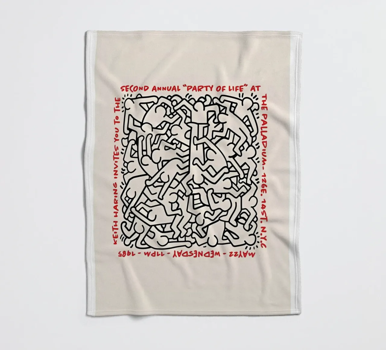 Keith Haring - American Artist fleece blanket by Deepness