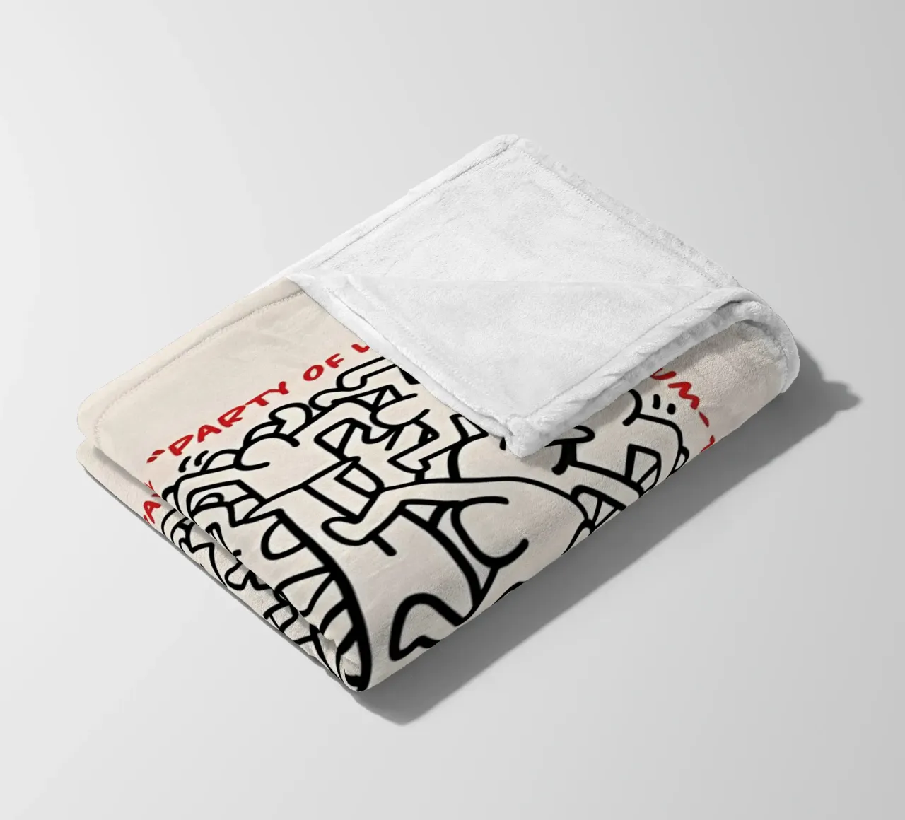 Keith Haring - American Artist fleece blanket by Deepness