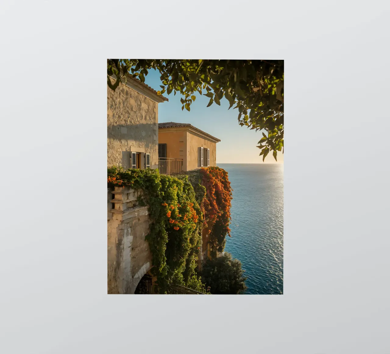 Stone house on the Mediterranean coast sticker by Casa Limon