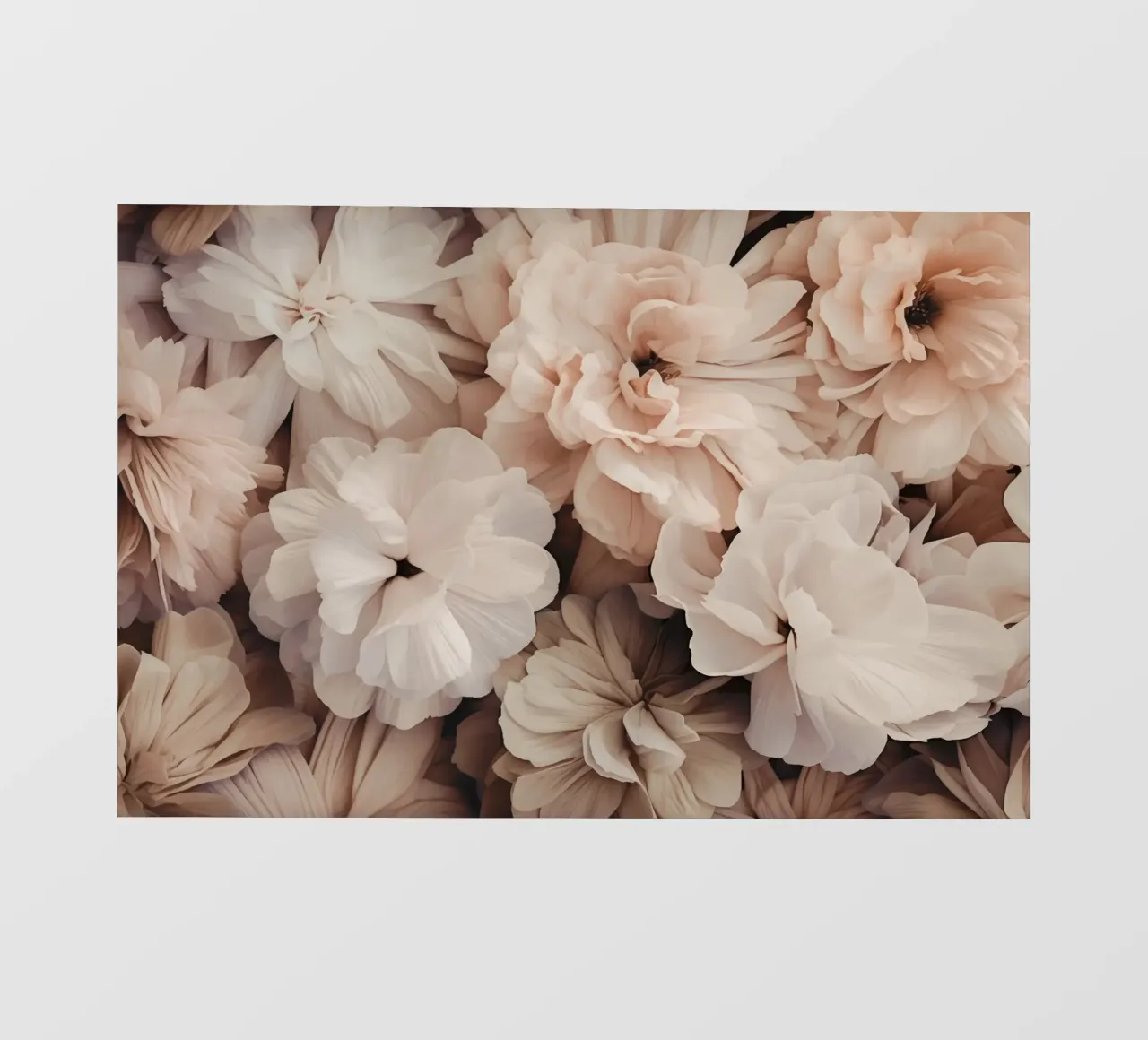 Romanticismo floreale nostalgico Avorio Pesca telo in pvc da Andrea Haase Floral Passion