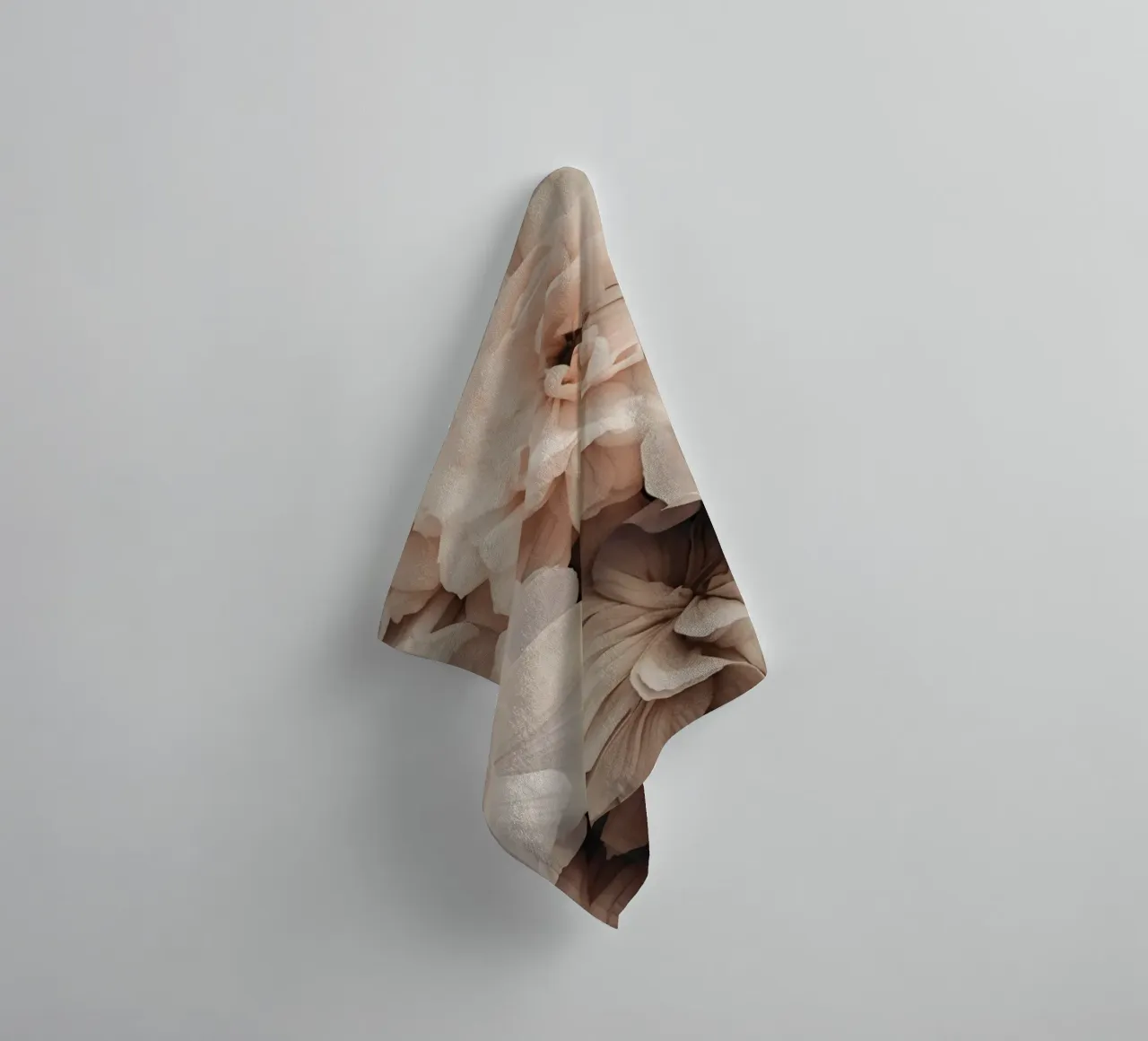 Nostalgic Floral Romance Ivory Peach towel by Andrea Haase Floral Passion