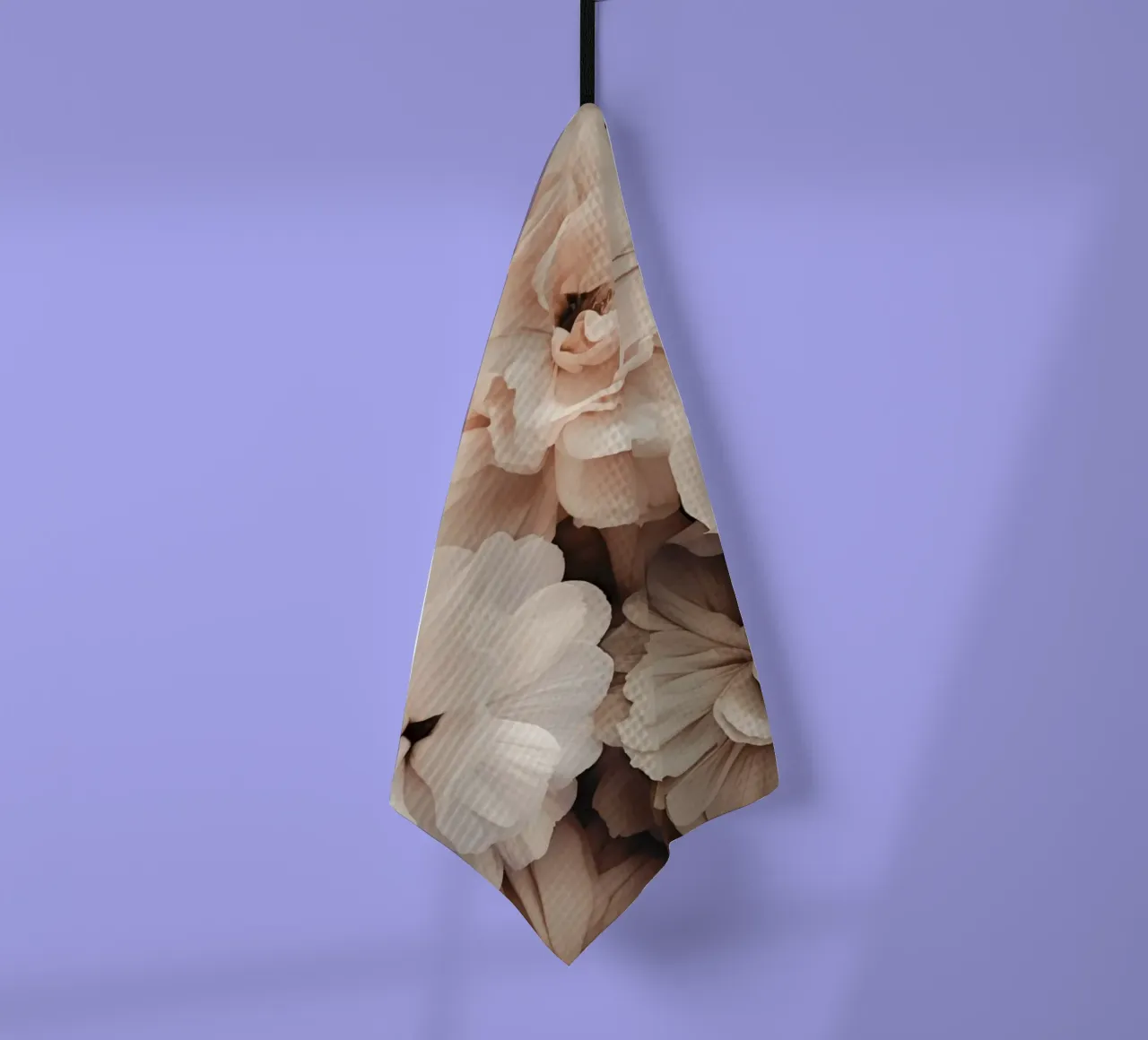 Romanticismo floreale nostalgico Avorio Pesca canovaccio da cucina da Andrea Haase Floral Passion