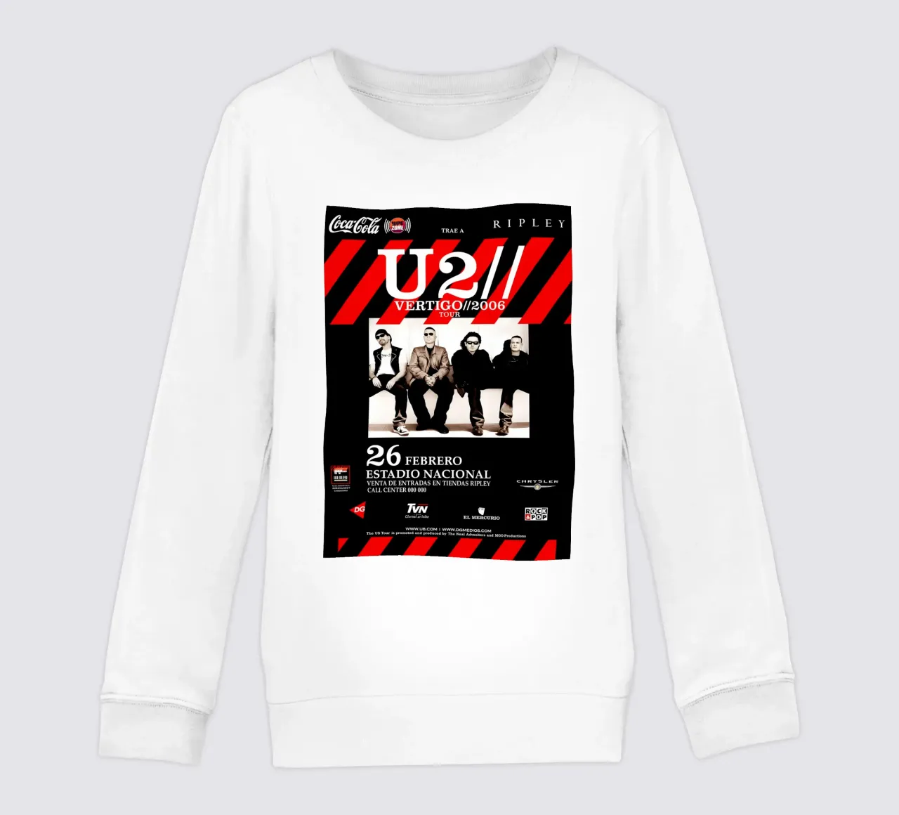 U2 Vertigo 2005 Sold Out CONCERT Tour kids sweatshirt by DGUnder