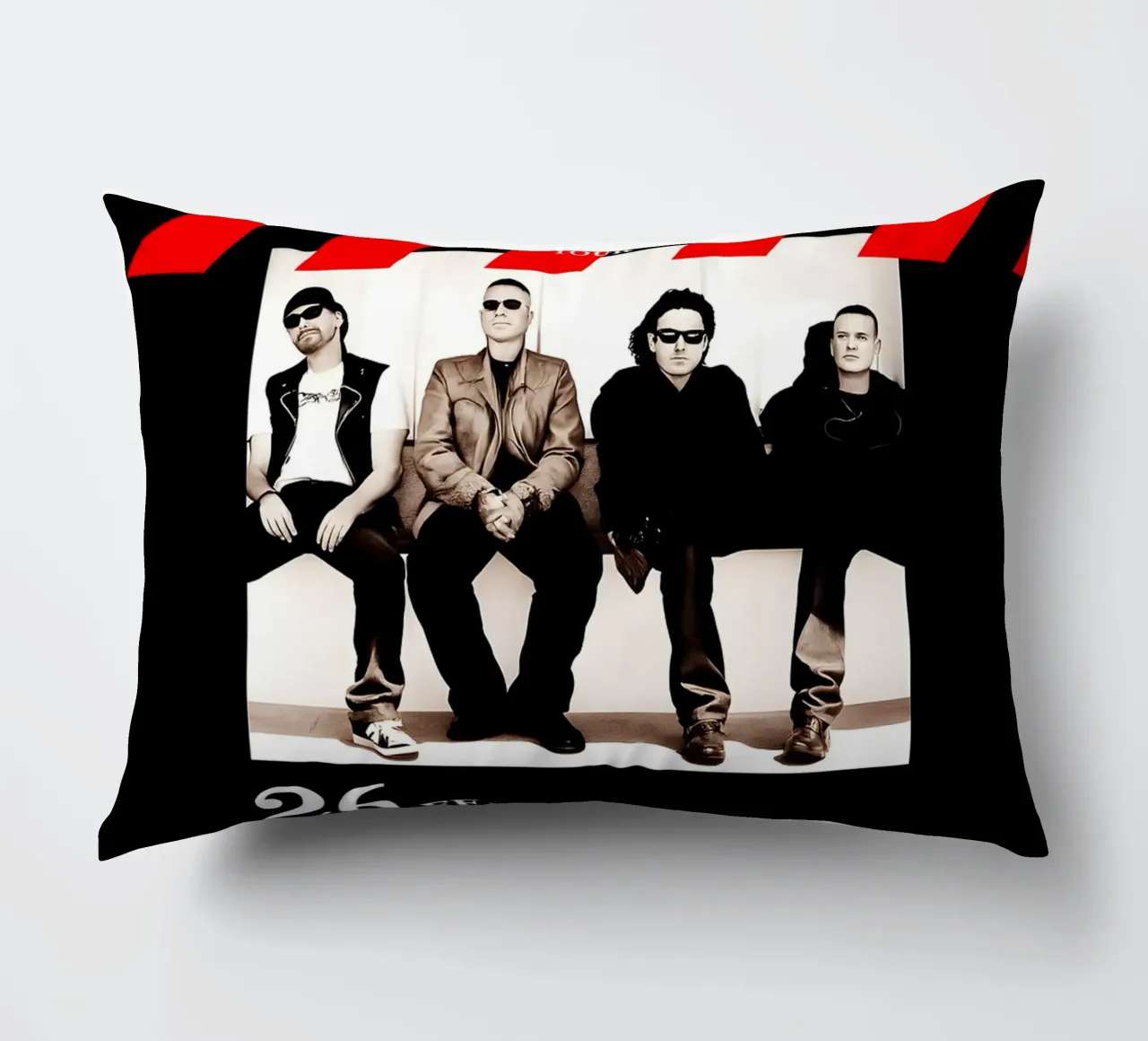 U2 Vertigo 2005 Sold Out CONCERT Tour decorative cushion by DGUnder