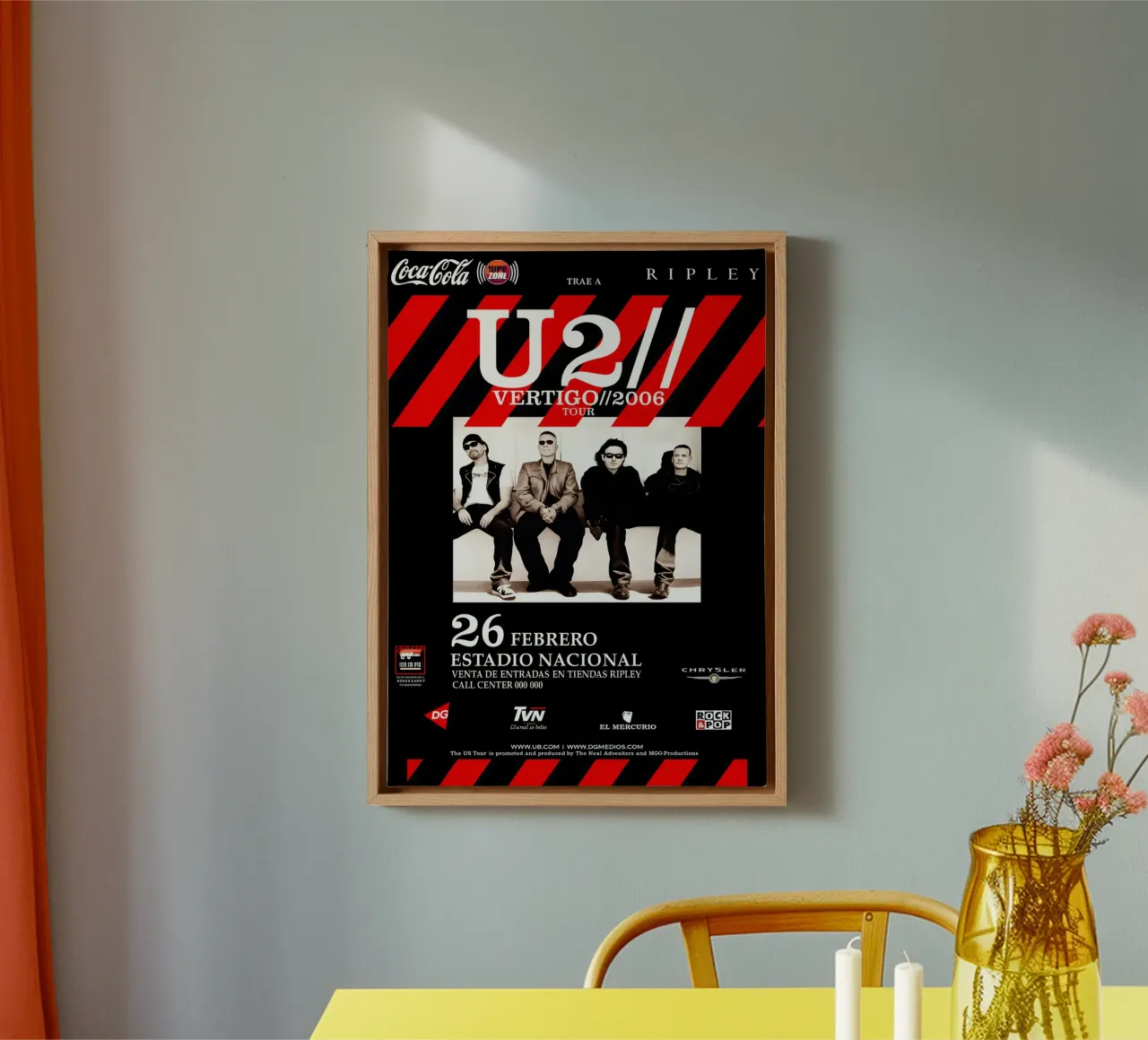 U2 Vertigo 2005 Sold Out CONCERT Tour canvas by DGUnder