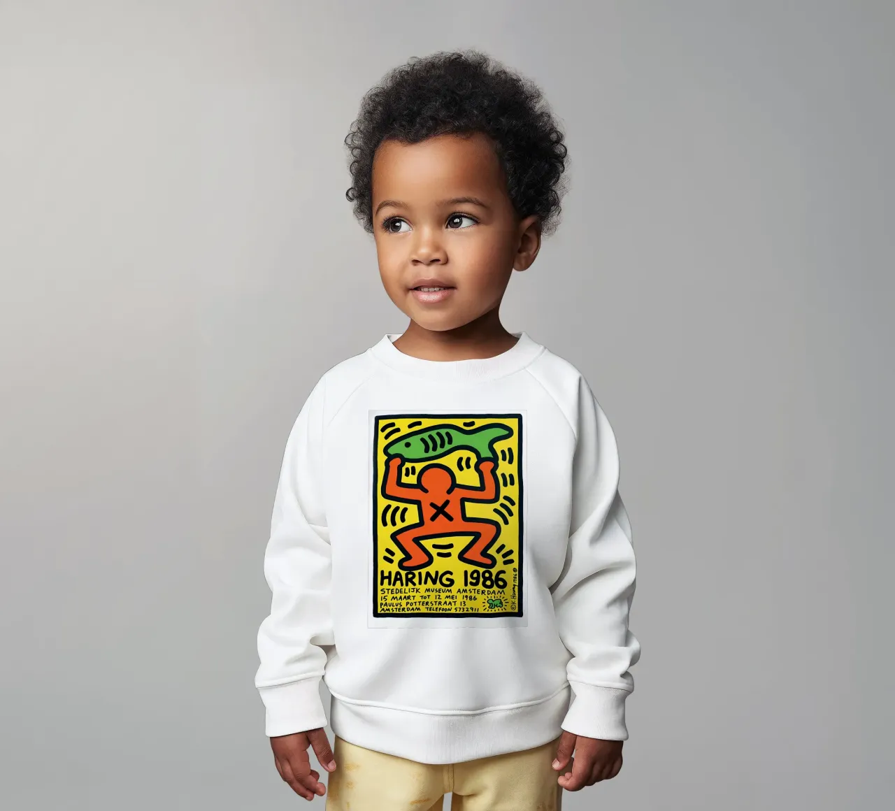 Keith Haring - Artist Painting felpa neonato da Deepness