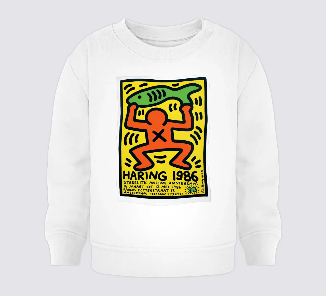 Keith Haring - Artist Painting felpa neonato da Deepness