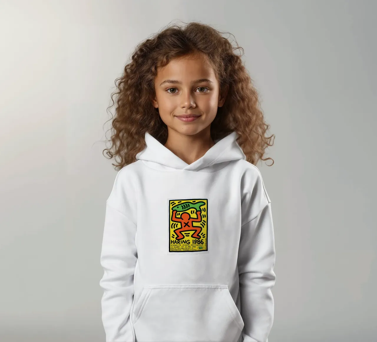 Keith Haring - Artist Painting kids hoodie by Deepness