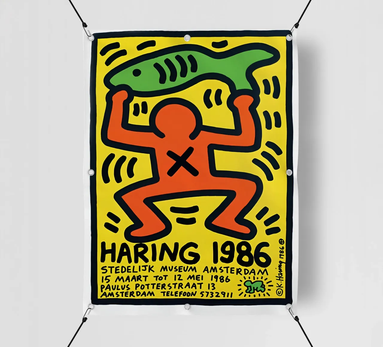Keith Haring - Artist Painting telo in pvc da Deepness