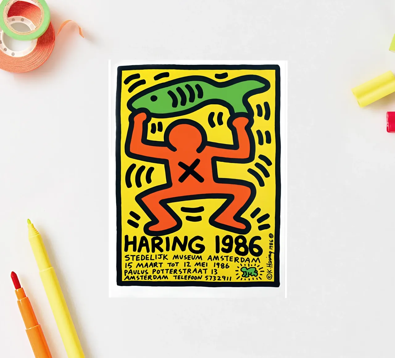 Keith Haring - Artist Painting sticker by Deepness