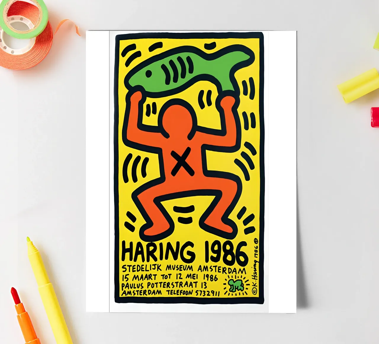 Keith Haring - Artist Painting sticker sheet by Deepness