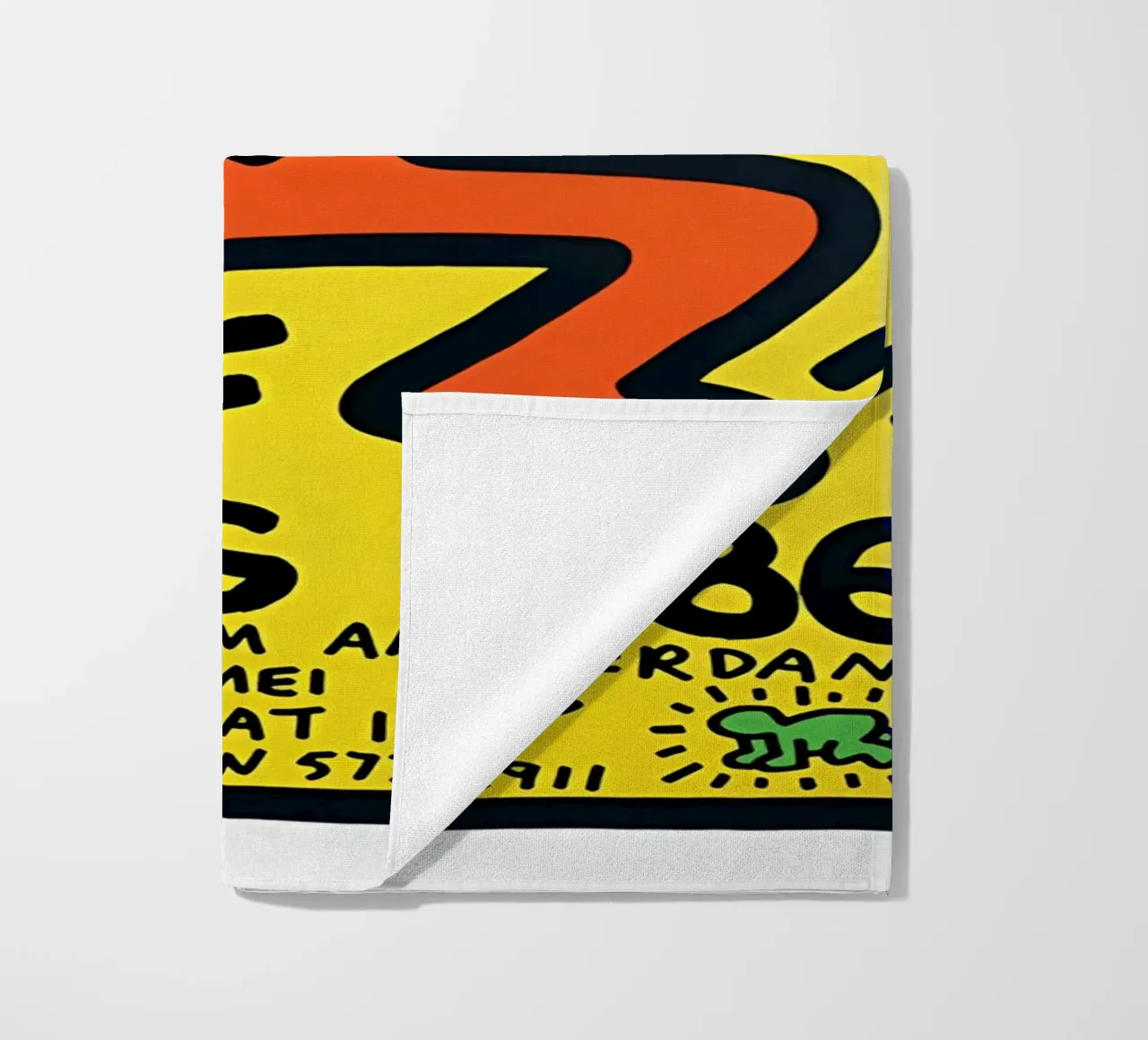 Keith Haring - Artist Painting telo mare da Deepness
