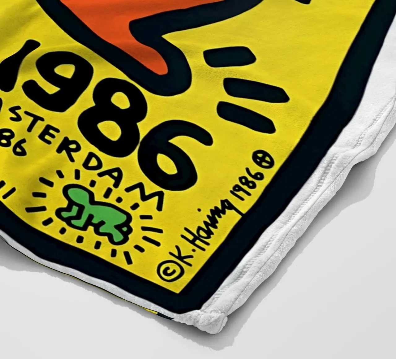 Keith Haring - Artist Painting coperta in pile da Deepness