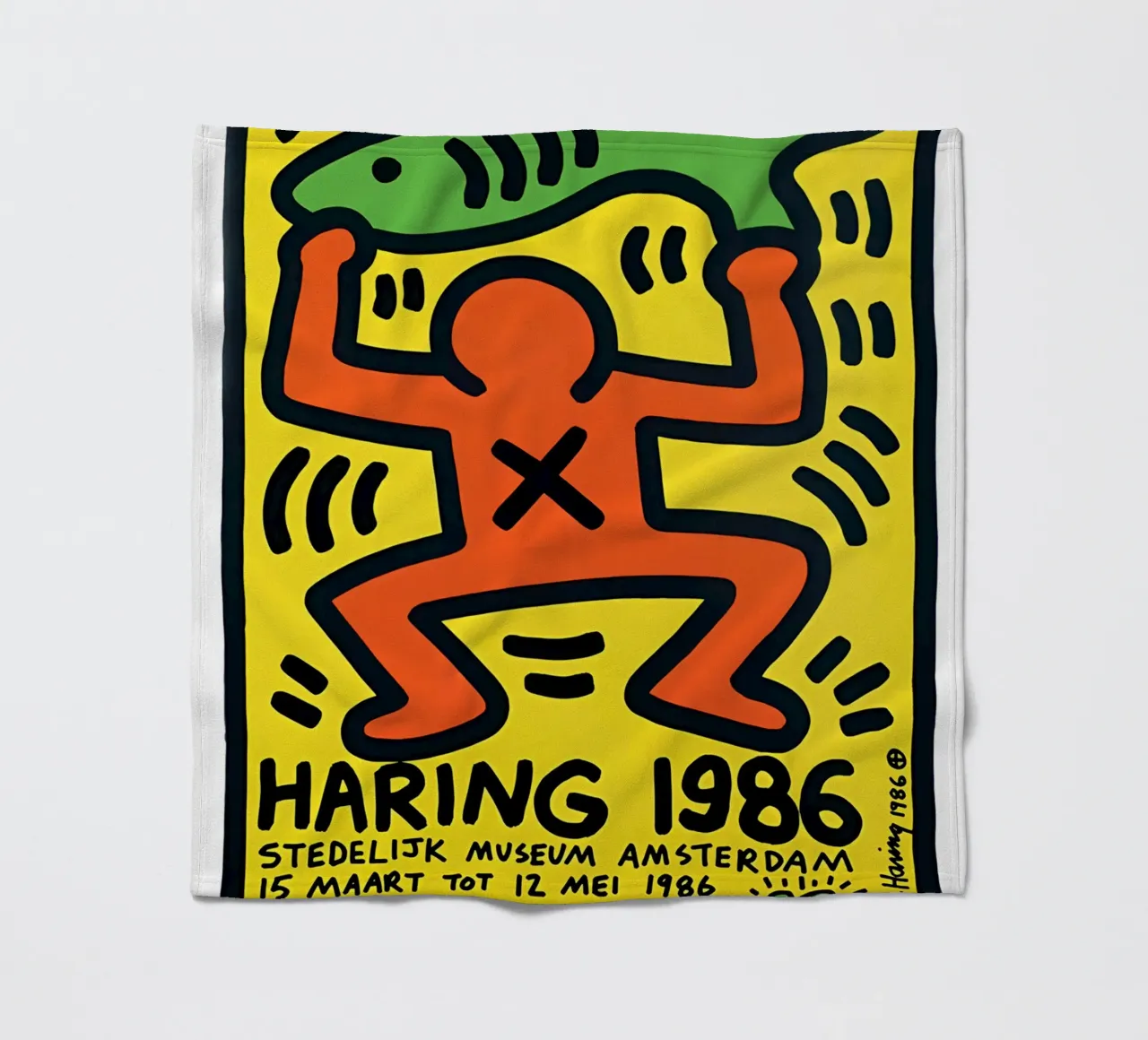Keith Haring - Artist Painting coperta in pile da Deepness