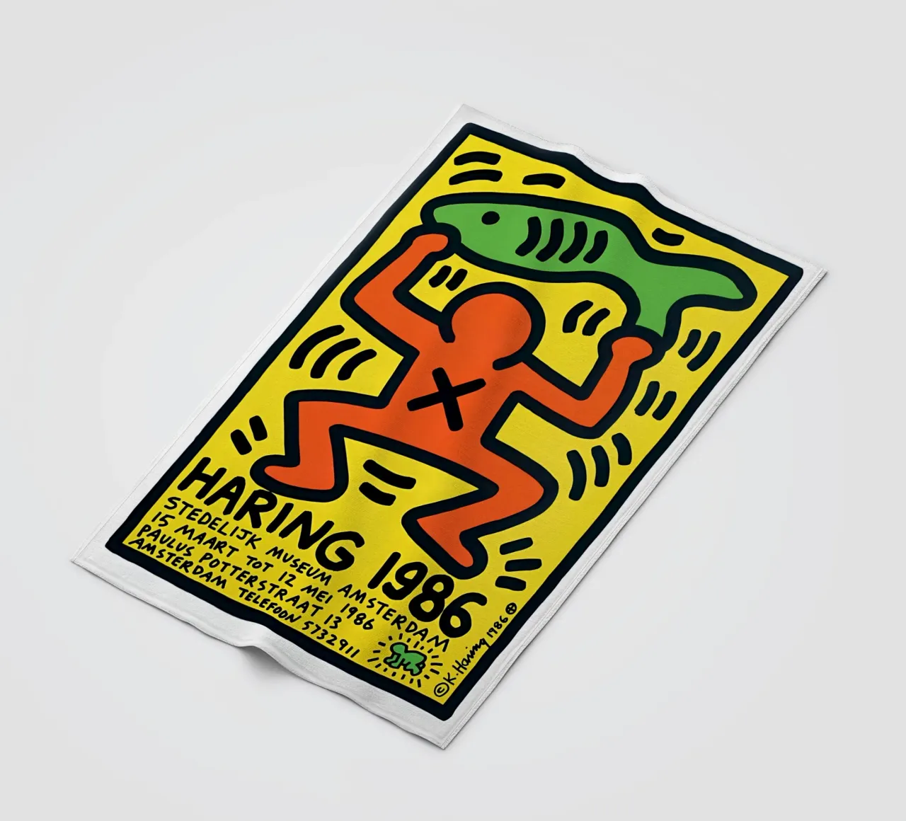 Keith Haring - Artist Painting coperta in pile da Deepness