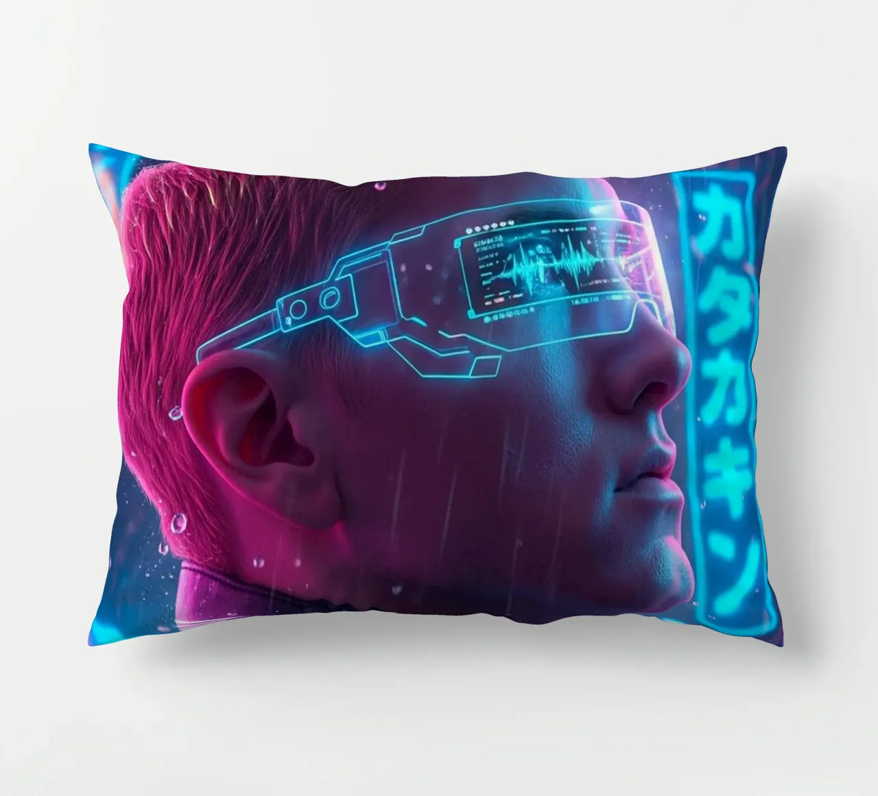 Eminem - Cyber Punk art style decorative cushion by Lembayung art