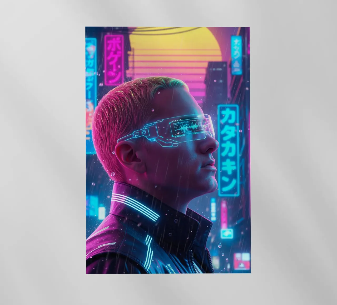 Eminem - Cyber Punk art style backlit film by Lembayung art