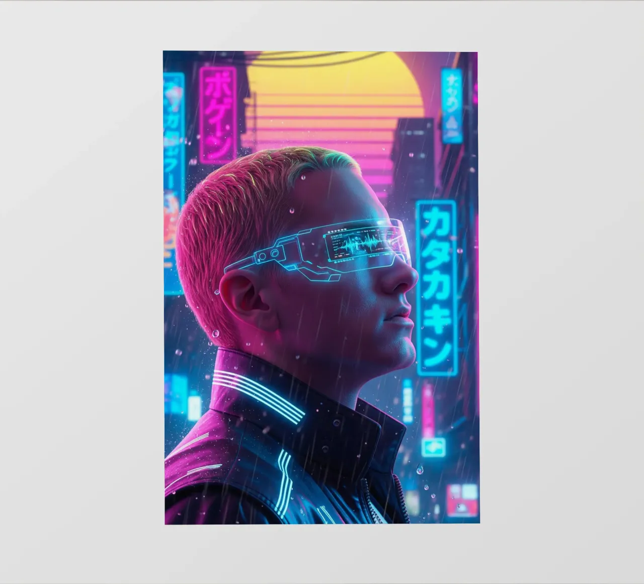 Eminem - Cyber Punk art style backlit film by Lembayung art