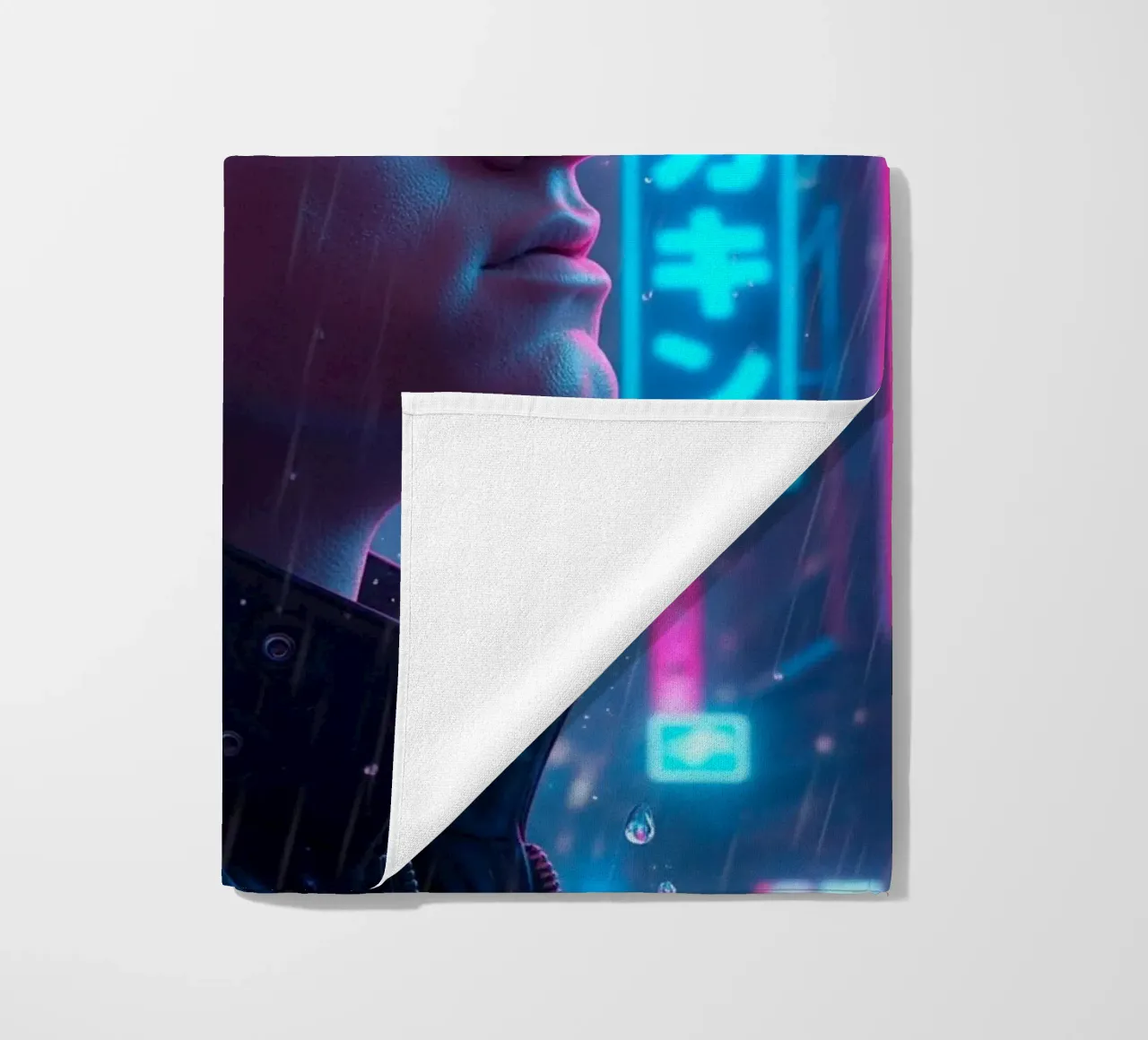 Eminem - Cyber Punk art style beach towel by Lembayung art