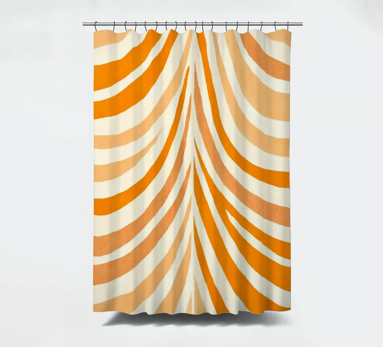 Forme di fiocco Boho Arancione mandarino caldo tenda da doccia da Andrea Haase Modern Home