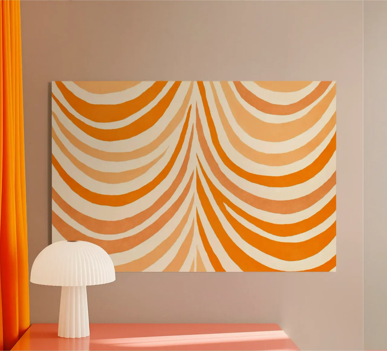 Forme di fiocco Boho Arancione mandarino caldo plexiglass da Andrea Haase Modern Home