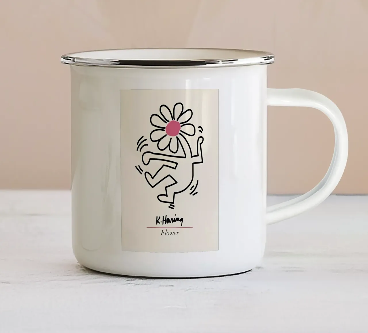 Keith Haring - Art Painting tazza in smalto da Deepness