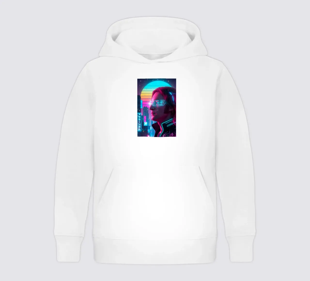 John Lennon - Cyber Punk art style felpa bambino con cappuccio da Lembayung art
