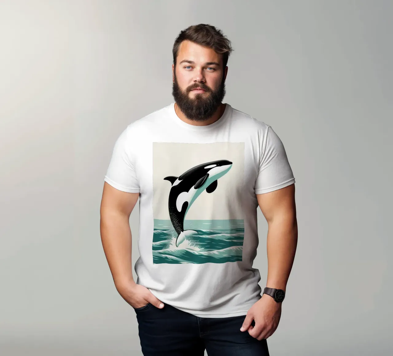 Orca Whale t-shirt da edward shop
