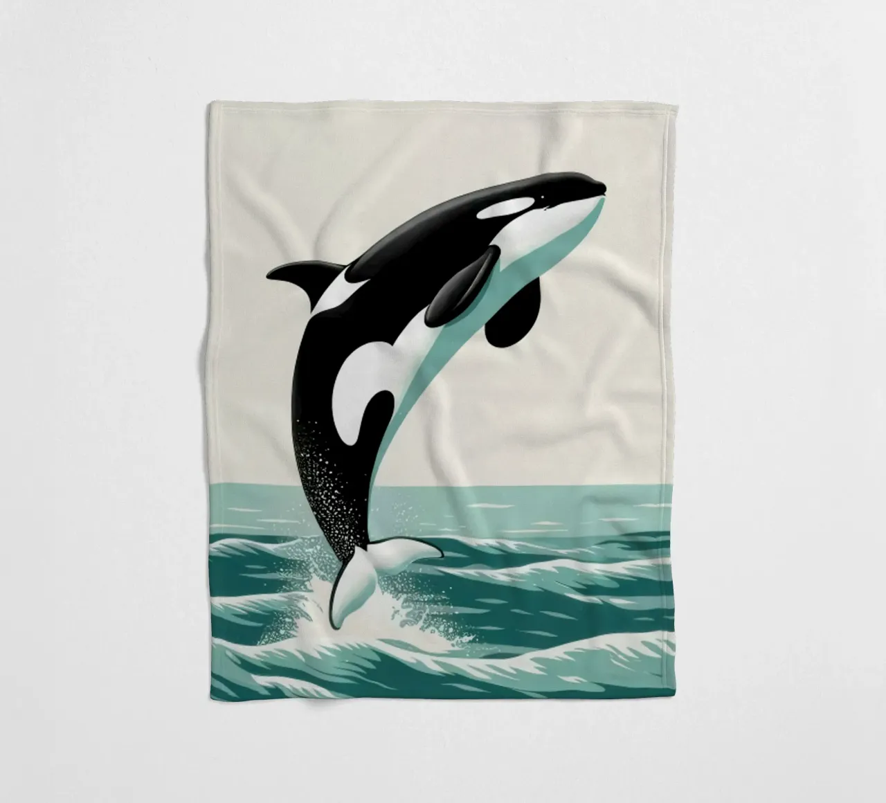 Orca Whale coperta in pile da edward shop