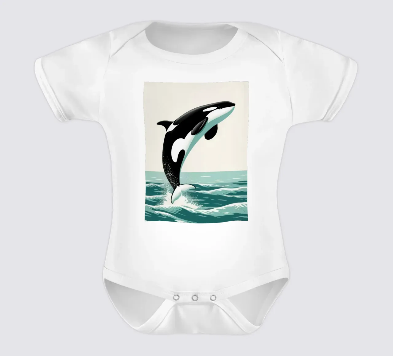Orca Whale body neonato maniche corte da edward shop