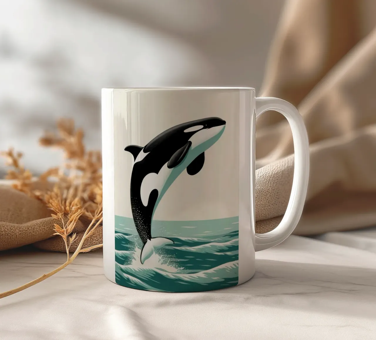 Orca Whale tazza in ceramica da edward shop