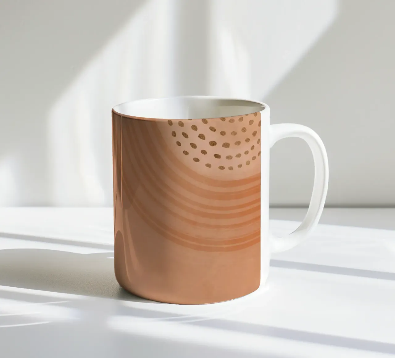 Boho Pastels Peach Fuzz tazza in ceramica da Andrea Haase Modern Home